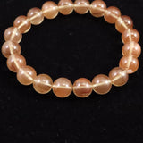 チベット産 ピンクブラウン シラー アンデシン  10mm玉ブレスレット 29.08g (ID:32447)