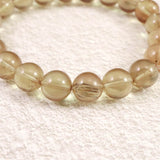 チベット産 ピンクブラウン シラー アンデシン  10mm玉ブレスレット 29.08g (ID:32447)