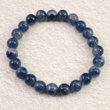 トロレアイト(スコルザライト） インクォーツ　8.5mm玉ブレスレット 20.6g (ID:32513)