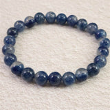 トロレアイト(スコルザライト） インクォーツ　8.5mm玉ブレスレット 20.6g (ID:32513)