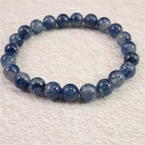 トロレアイト(スコルザライト） インクォーツ　8.5mm玉ブレスレット 20.6g (ID:32513)