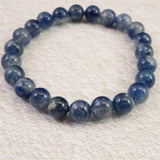 トロレアイト(スコルザライト） インクォーツ　8.5mm玉ブレスレット 20.6g (ID:32513)