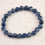 トロレアイト(スコルザライト） インクォーツ　8.5mm玉ブレスレット 20.6g (ID:32513)