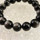 シルバーオブシディアン  12.5mm玉ブレスレット 39.3g (ID:32536)
