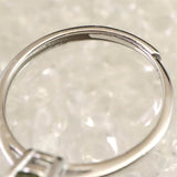 モルダバイト 5mmラウンドカット リング フリーサイズ type.C (ID:32658)