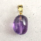 アメジスト ウルグアイ産 タンブル ペンダントトップ 1.5g (ID:32663)