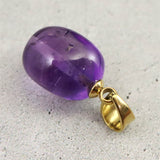 アメジスト ウルグアイ産 タンブル ペンダントトップ 1.5g (ID:32663)