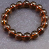 天然琥珀 ミャンマー産 レッドブルーアンバー  11.5mm玉ブレスレット 14.8g (ID:32857)