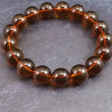天然琥珀 ミャンマー産 レッドブルーアンバー  11.5mm玉ブレスレット 14.8g (ID:32857)