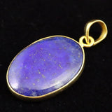 ラピスラズリ 3A  25mmペアシェイプ  ペンダントトップ 18KGP 5.1g  (ID:33097)