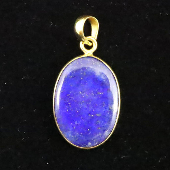 ラピスラズリ 3A  25mmペアシェイプ  ペンダントトップ 18KGP 5.1g  (ID:33097)