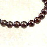 ヒマラヤ ガーネット 6mm玉ブレスレット 16.1ｇ (ID:33241)
