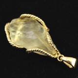 リビアンデザートグラス 27mm原石 ペンダントトップ 7.9g  (ID:33435)