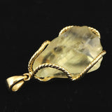 リビアンデザートグラス 27mm原石 ペンダントトップ 7.9g  (ID:33435)