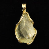 リビアンデザートグラス 27mm原石 ペンダントトップ 7.9g  (ID:33435)