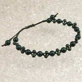 島根県 出雲石 6mm玉 SA 紐網ブレスレット ディレクトリーカード付 6.9g (ID:33624)