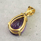 アメジスト 12ｍｍペアシェイプ型　ペンダントトップ 18KGP 1.49g (ID:33633)