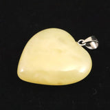 H&E社 サチャロカイエローアゼツライト 25mmハート ペンダントトップ 証明書付 7.5g (ID:34508)