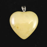 H&E社 サチャロカイエローアゼツライト 25mmハート ペンダントトップ 証明書付 7.5g (ID:34508)