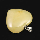 H&E社 サチャロカイエローアゼツライト 25mmハート ペンダントトップ 証明書付 7.5g (ID:34508)