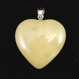 H&E社 サチャロカイエローアゼツライト 25mmハート ペンダントトップ 証明書付 7.5g (ID:34508)