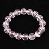 ブラジル産 未処理 クンツァイト 12mm玉ブレスレット 53.0g (ID:34550)