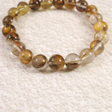 デンドリチッククォーツ 9.5㎜玉ブレスレット 26.2g (ID:34642)