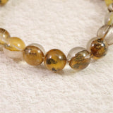 デンドリチッククォーツ 9.5㎜玉ブレスレット 26.2g (ID:34642)