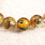 デンドリチッククォーツ 9.5㎜玉ブレスレット 26.2g (ID:34642)