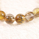 デンドリチッククォーツ 9.5㎜玉ブレスレット 26.2g (ID:34642)