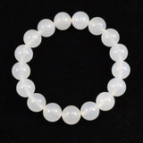 北海道 花石メノウ 瑪瑙 12mm玉 ブレスレット ディレクトリカード付 43.5g (ID:34705)