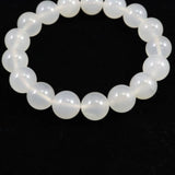 北海道 花石メノウ 瑪瑙 12mm玉 ブレスレット ディレクトリカード付 43.5g (ID:34705)