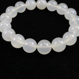 北海道 花石メノウ 瑪瑙 12mm玉 ブレスレット ディレクトリカード付 43.5g (ID:34705)