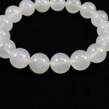 北海道 花石メノウ 瑪瑙 12mm玉 ブレスレット ディレクトリカード付 43.5g (ID:34705)