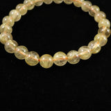 ゴールドルチルクォーツ 3A 7.5mm玉ブレスレット 15.6g (ID:34855)