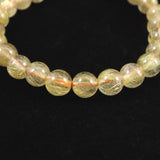 ゴールドルチルクォーツ 3A 7.5mm玉ブレスレット 15.6g (ID:34855)