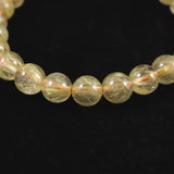 ゴールドルチルクォーツ 3A 7.5mm玉ブレスレット 15.6g (ID:34855)