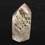 リチウムクォーツ 41mm原石 磨き 31.9g (ID:35047)