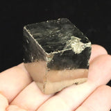 スペイン産 パイライト 黄鉄鉱  29mmキューブ 105.8g (ID:35410)