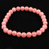 インカローズ アルゼンチン産 4A  6.5mm玉ブレスレット　15.3ｇ (ID:35660)