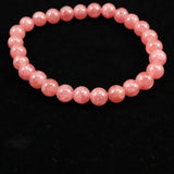 インカローズ アルゼンチン産 4A  6.5mm玉ブレスレット　15.3ｇ (ID:35660)