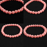 インカローズ アルゼンチン産 4A  6.5mm玉ブレスレット　15.3ｇ (ID:35660)