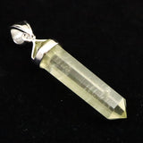 リビアンデザートグラス 35mmダブルポイント ペンダントトップ 4.8g  (ID:35688)