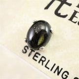 H&E社 ヌーマイト ニューマイト 8mmオーバル ピアス 証明書付 1.4g (ID:35749)