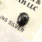 H&E社 ヌーマイト ニューマイト 8mmオーバル ピアス 証明書付 1.4g (ID:35749)