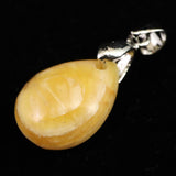 北海道産 蛍光オパール オレンジ  16mmペアシェイプ ペンダントトップ 1.4g (ID:36251)