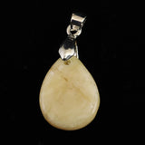 北海道産 蛍光オパール オレンジ  16mmペアシェイプ ペンダントトップ 1.4g (ID:36251)