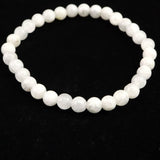 インドネシア産 イジェン水晶　 白 6mm玉ブレスレット 証明書付 10.0ｇ (ID:36429)