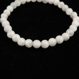 インドネシア産 イジェン水晶　 白 6mm玉ブレスレット 証明書付 10.0ｇ (ID:36429)