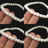 インドネシア産 イジェン水晶　 白 6mm玉ブレスレット 証明書付 10.0ｇ (ID:36429)